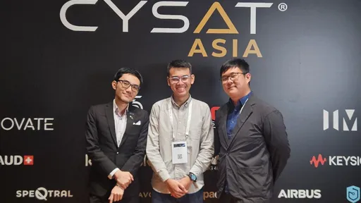 Davis Zheng and co-presenter at CYSAT Asia 2026, Singapore